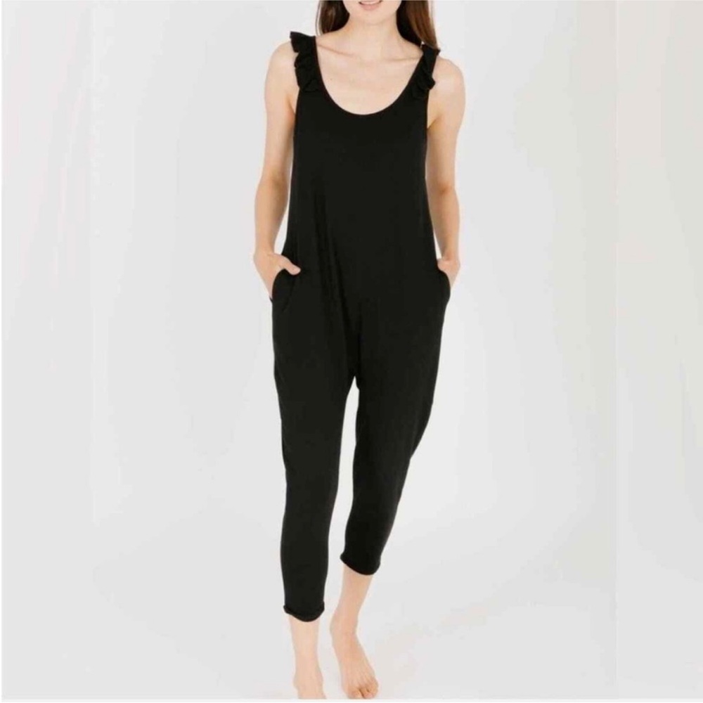 Smash and Tess Black Jumpsuit with Ruffle Details